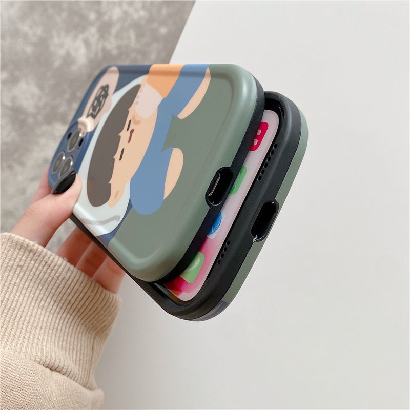 Ốp Điện Thoại Silicon Mềm In Hình Bé Trai/Bé Gái Ngủ Cho IPhone 12 13 11 Pro Max X Xs Max Xr 7 8 Plus