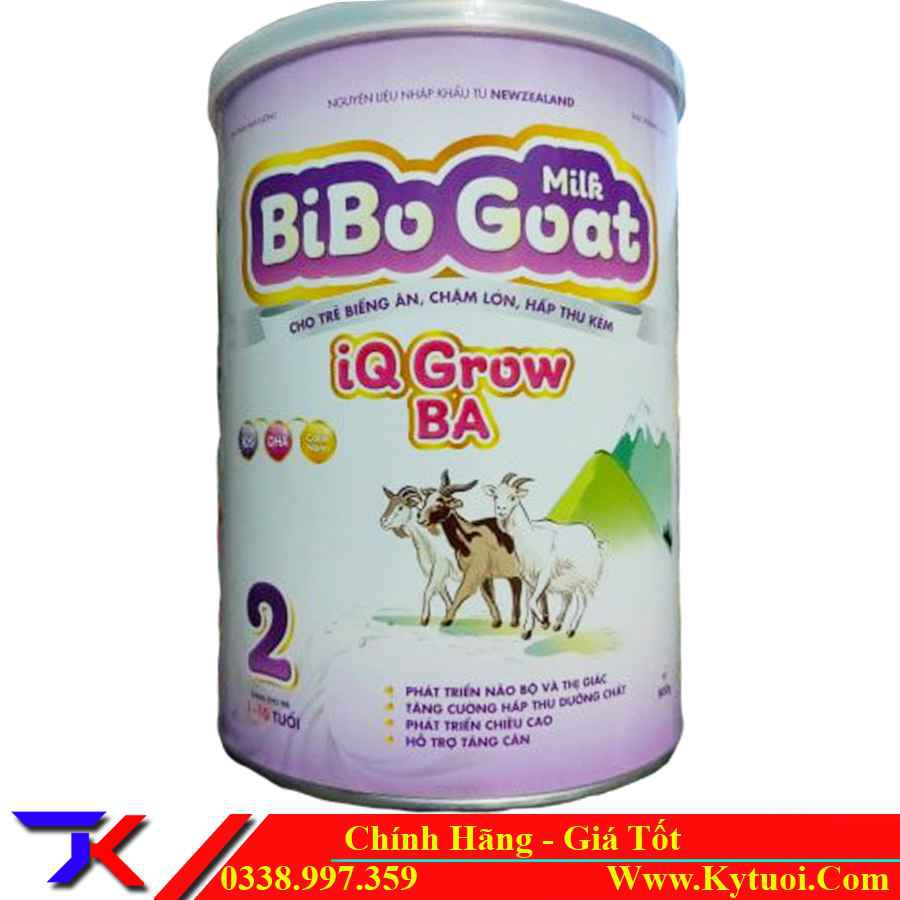 Sữa Bibo Goat IQ Grow BA 2 900g ( Trẻ 1- 10 Tuổi)