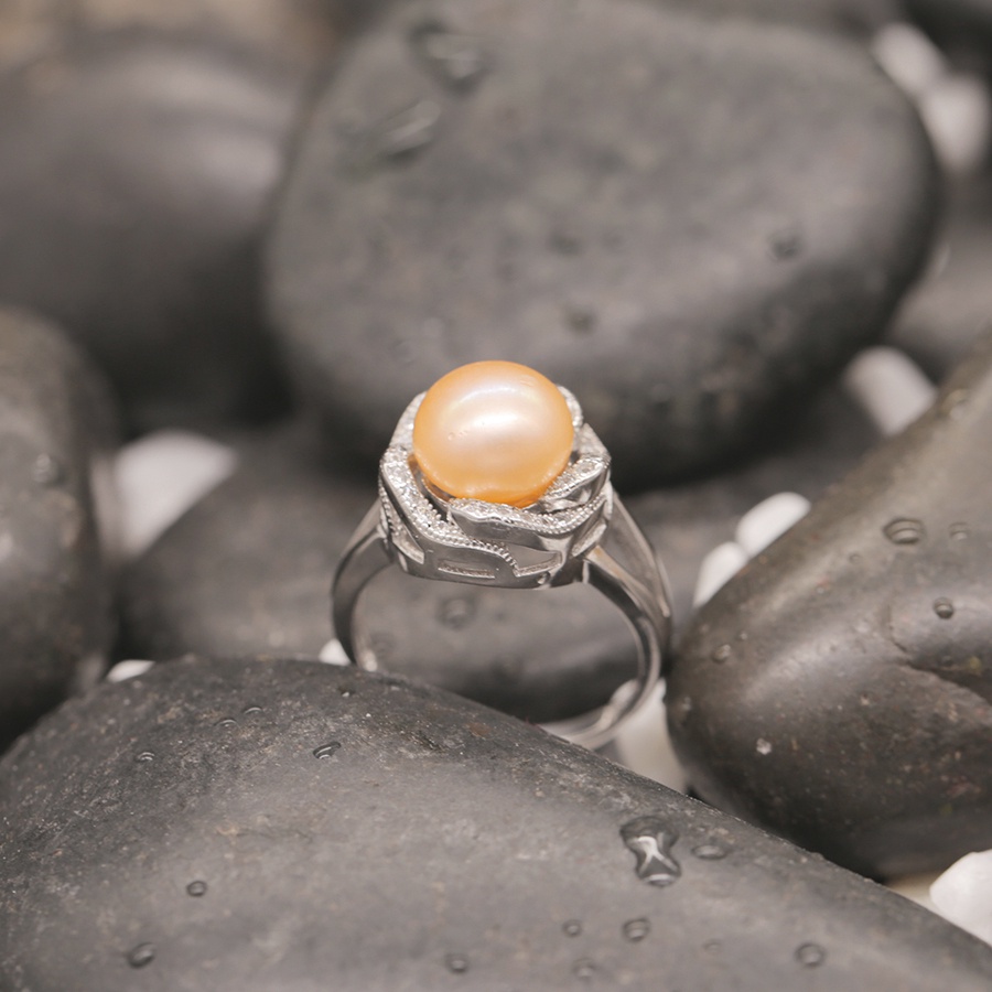 Nhẫn bạc nữ đính ngọc trai thật nuôi nước ngọt hàng thiết kế Rings N1404 - Bảo ngọc Jewelry