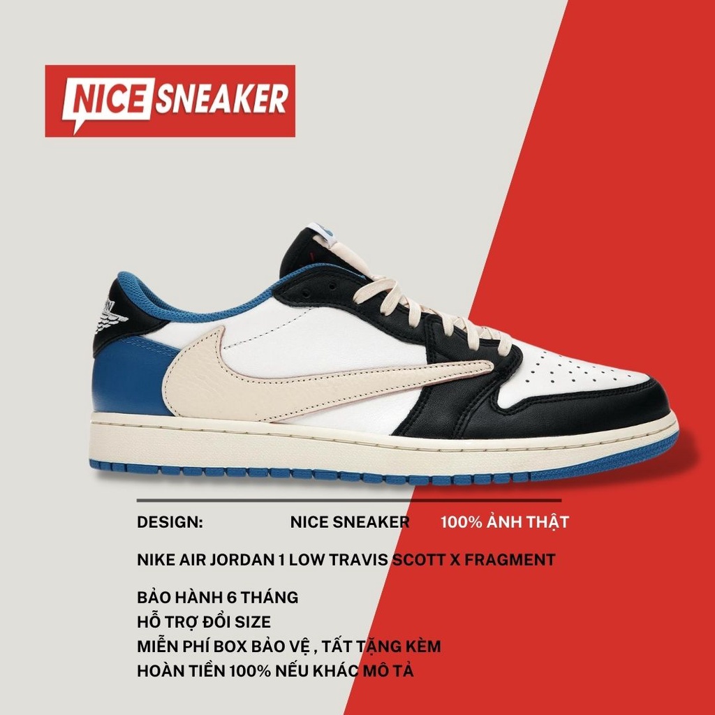 Giày Jordan 1 Low x Travis Scott x Fragment  - Phiên bản high Quality | Nice Sneaker .