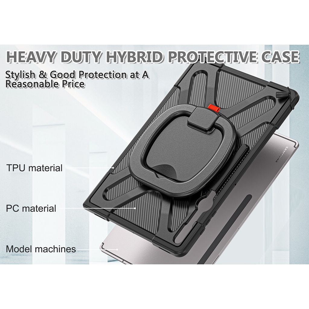 Bao Da Máy Tính Bảng Chống Sốc Có Giá Đỡ Xoay 360 Độ Cho samsung galaxy tab s9 ultra 14.6 inch 2023 tab s8 ultra 14.6 inch 2022