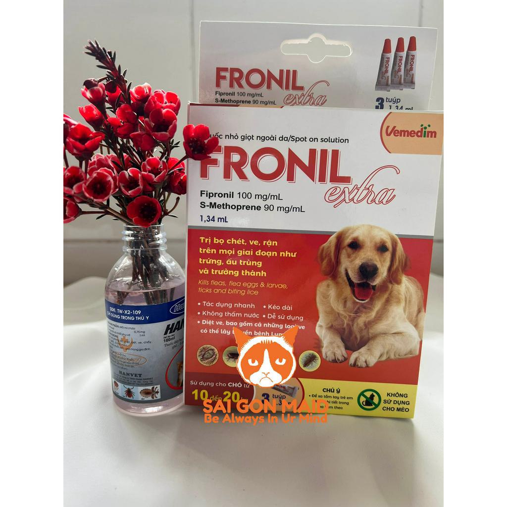 1 tuýp Fronil EXTRA  - Nhỏ gáy ngừa ve rận, bọ chét cho chó từ 10-20kg