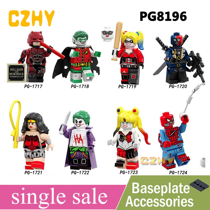 [Mã LIFETOYS1 giảm 30K đơn 99K] Bộ Lắp Ghép Lego Nhân Vật Harley Quinn Và Joker Pg8196 Độc Đáo