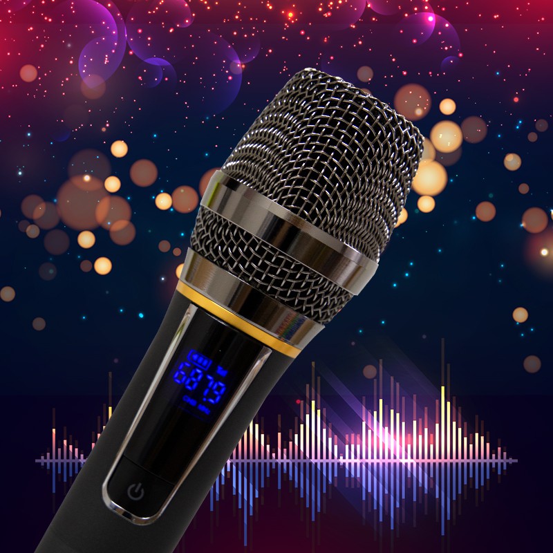 [Mã ELMS5 giảm 7% đơn 300K] Micro Không Dây - Mích Hát Karaoke MU02 ĐEN- Chuyên Dành Cho Mọi Loa Kéo, Âm Ly - Tần Số 50