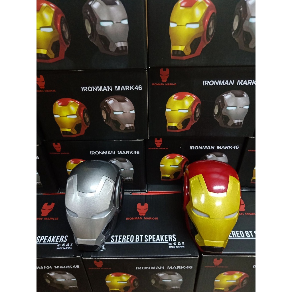 Loa Bluetooth Iron Man Tiêu chuẩn âm trầm cao với đèn LED / Loa sáng tạo chất lượng cao / Loa không dây