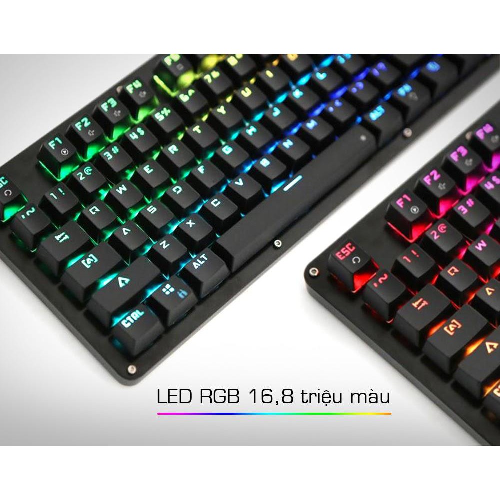 Bàn phím cơ Kananic TK1 RGB siêu rẻ, led 16.8 triệu màu, hỗ trợ hotswap