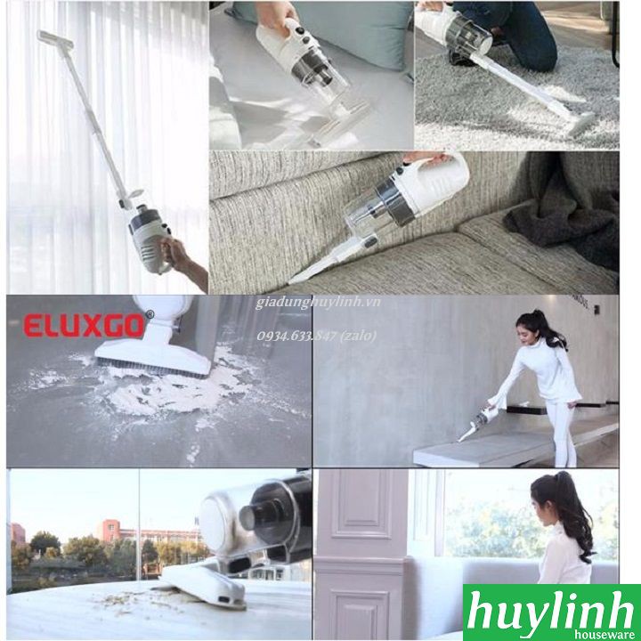 [Mã ELHAMS5 giảm 6% đơn 300K] Máy hút bụi cầm tay dùng pin Eluxgo Shimono SVC1019L