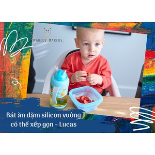 Bát ăn dặm silicon vuông Marcus & Marcus Lucas