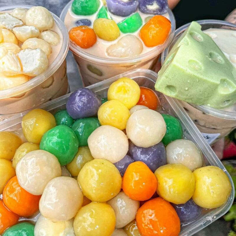 1,9K / VIÊN khoai dẻo nhân phô mai 2 màu SIU NGON
