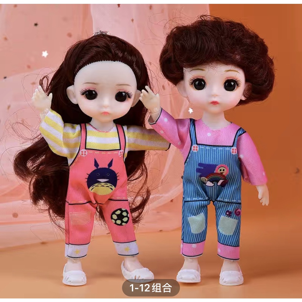 [Hàng sẵn] Đồ chơi búp bê Barbie BJD 17cm Đáng yêu cho bé - Búp bê 17cm có quần áo và giày