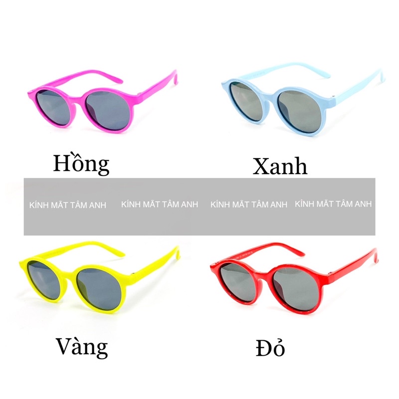 Kính trẻ em gọng siêu dẻo mắt kính tốt chống UV , KÍNH MẮT TÂM ANH tặng hộp+khăn lau kính
