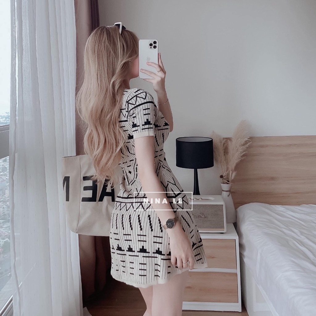 Váy đầm nữ len cao cấp đẹp dáng ngắn quảng châu