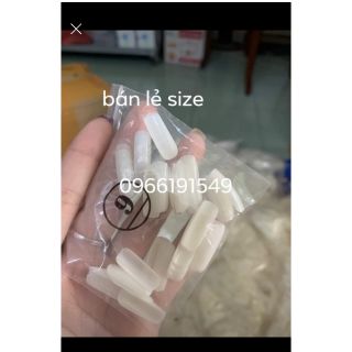 Mong úp bán lẻ size 1=> 9, móng up trong 5=> 9 (1 túi 1 size 50 móng )