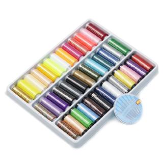 1Set 39 Color Sewing Thread Set 200 Yards Durable Polyester Embroidery Thread Sewing Machine Manual Sewing Thread Suitable for Manual Sewing Clothing