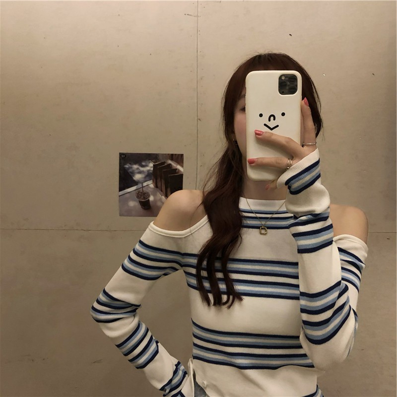 Áo Sweater Trễ Vai Form Ôm Tôn Dáng Cho Nữ