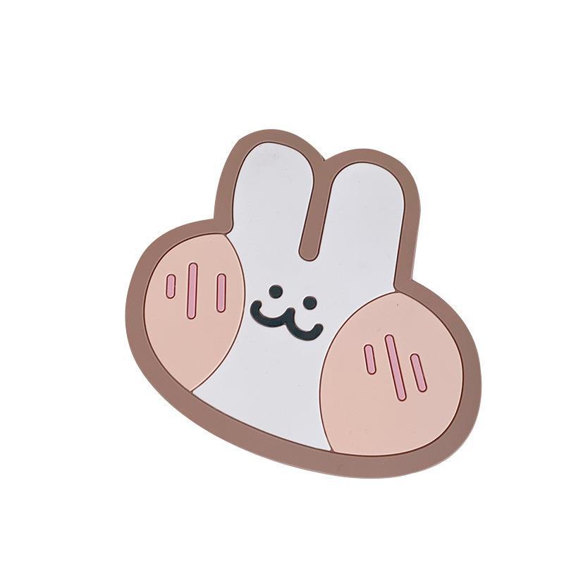 Đế Lót Ly Cách Nhiệt Chống Trượt Thiết Kế Hình Thỏ / Gấu Hoạt Hình Dễ Thương Phong Cách Nhật Bản