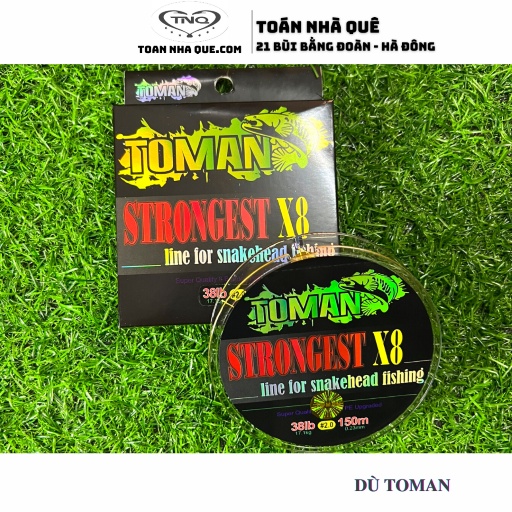 Dây Pe, dù câu lure Toman Strongert X8 new 2023 TẶNG 2M DÂY LEADER - TNQ LURES