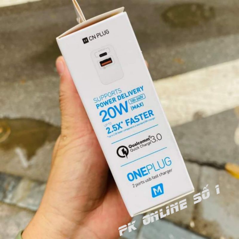 Củ sạc nhanh MOMAX USB Type-C PD + QC 3.0 20W Sạc Nhanh Cho Iphone12