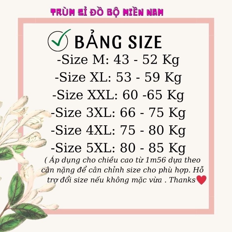 Đồ bộ lửng bộ mặc nhà đồ bộ nữ dễ thương đồ bộ thun cotton co dãn đồ bộ bigsize