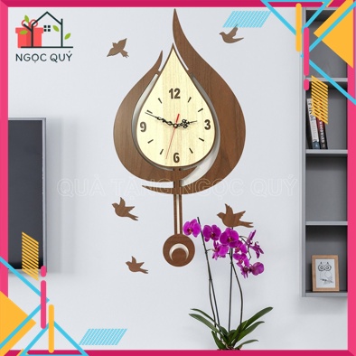 Đồng Hồ Treo Tường Giọt Nước, Đồng Hồ Handmade Bằng Gỗ