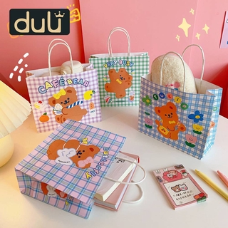 Túi giấy mua sắm in hình gấu dễ thương