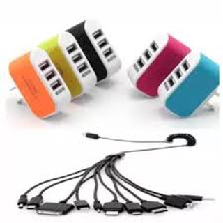 CỦ SẠC ĐIỆN THOẠI ĐA NĂNG 3 CỔNG USB