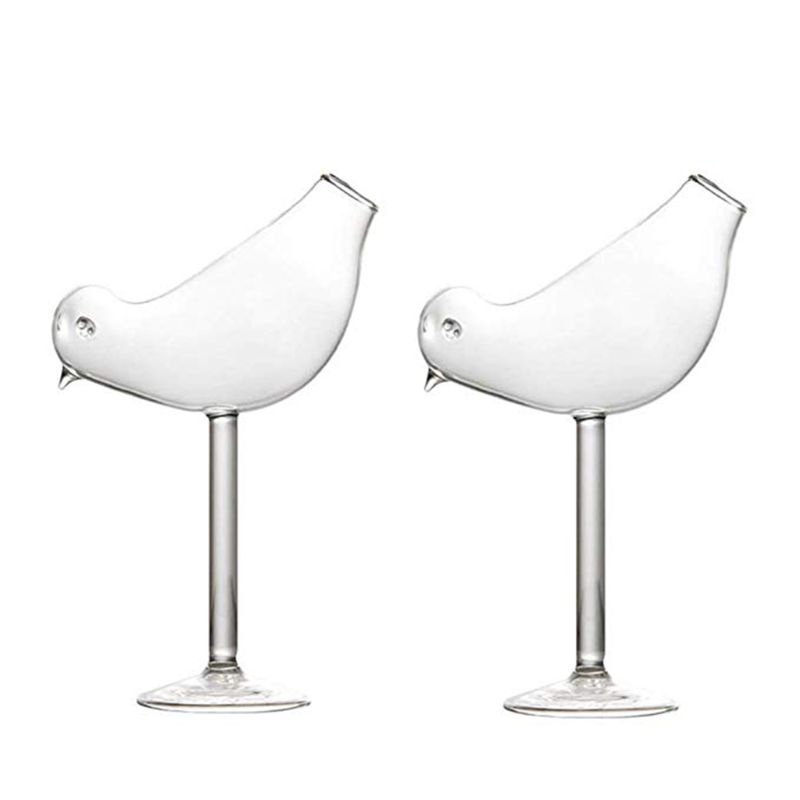 Ly Thủy Tinh Uống Rượu Cocktail Hình Chú Chim Độc Đáo