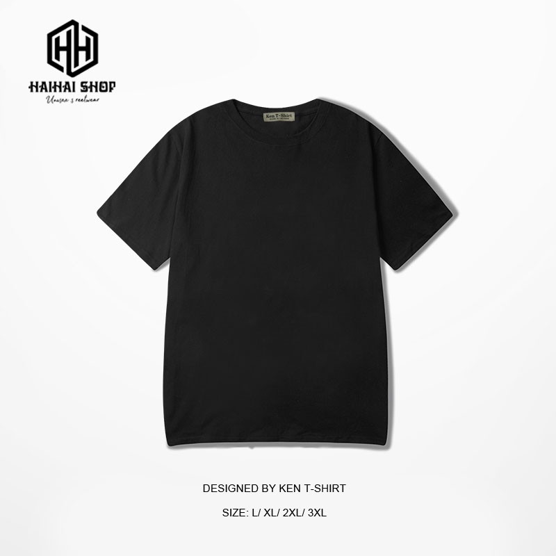 Áo Thun Trơn Phom Rộng, Phong Cách Hàn Quốc Cho Nam và Nữ, Vải TC 75% Cotton Dày Mịn Đẹp, Ken T-Shirt.