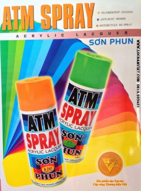Sơn Phun Xịt Bảo Vệ Tranh,Và Các Màu Sơn Phun ATM