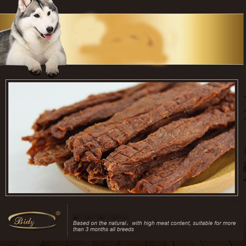 Thức ăn cho chó Bidy Pet Snack thịt bò sấy khô tăng cường dưỡng chất -400g- Csp47