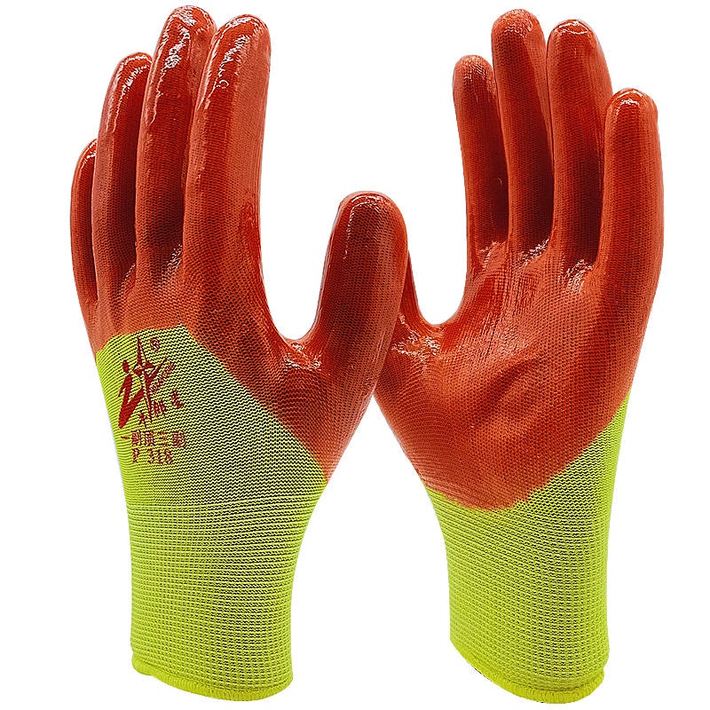 Cowherd Star PVC Dipping Như lao động Găng tay làm việc Keo dán chống trượt Chống dầu Công nhân làm việc Như lao động ng