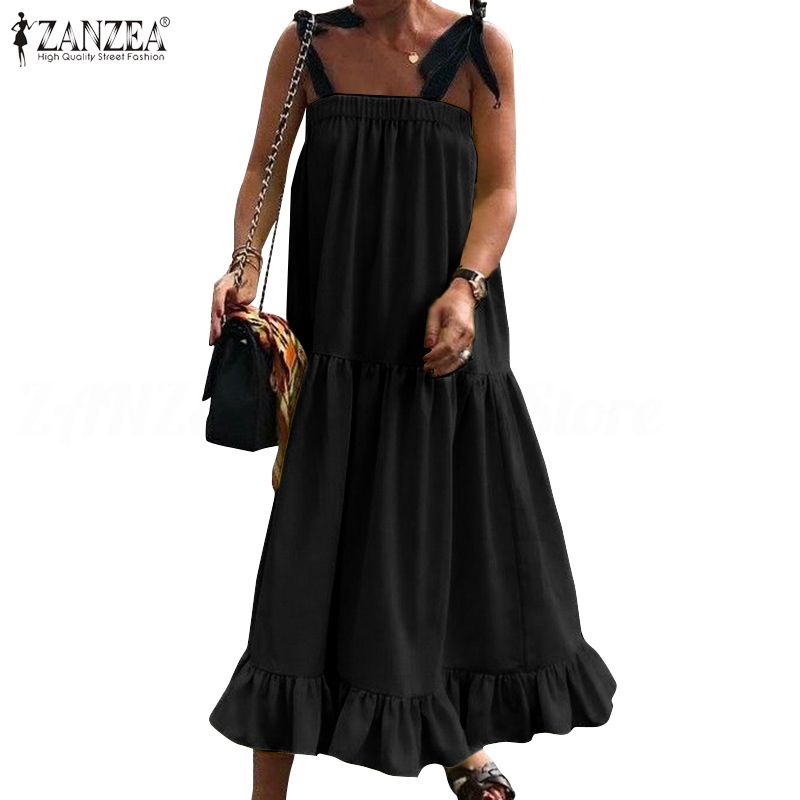 Dầm Dài Zanzea Màu Trơn Thời Trang Nữ Tính | BigBuy360 - bigbuy360.vn