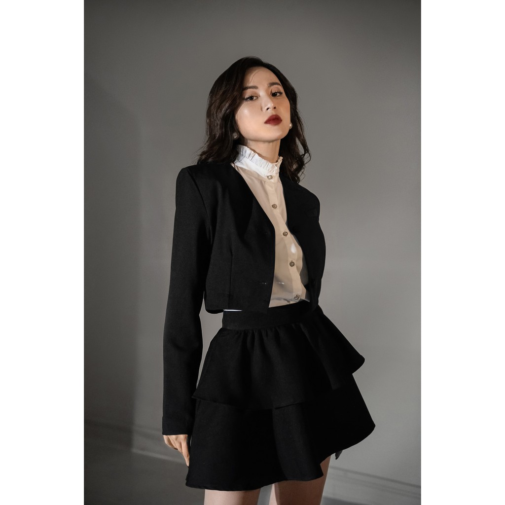 Áo Khoác nữ CHOCOO Marney Jacket thiết kế dài tay dáng ngắn croptop