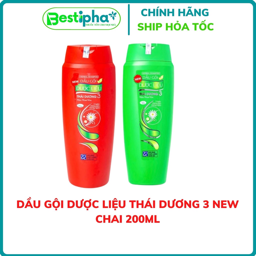 Dầu Dược liệu Thái Dương 3 New hỗ trợ ngăn gàu, giảm rụng tóc dạng 200ml