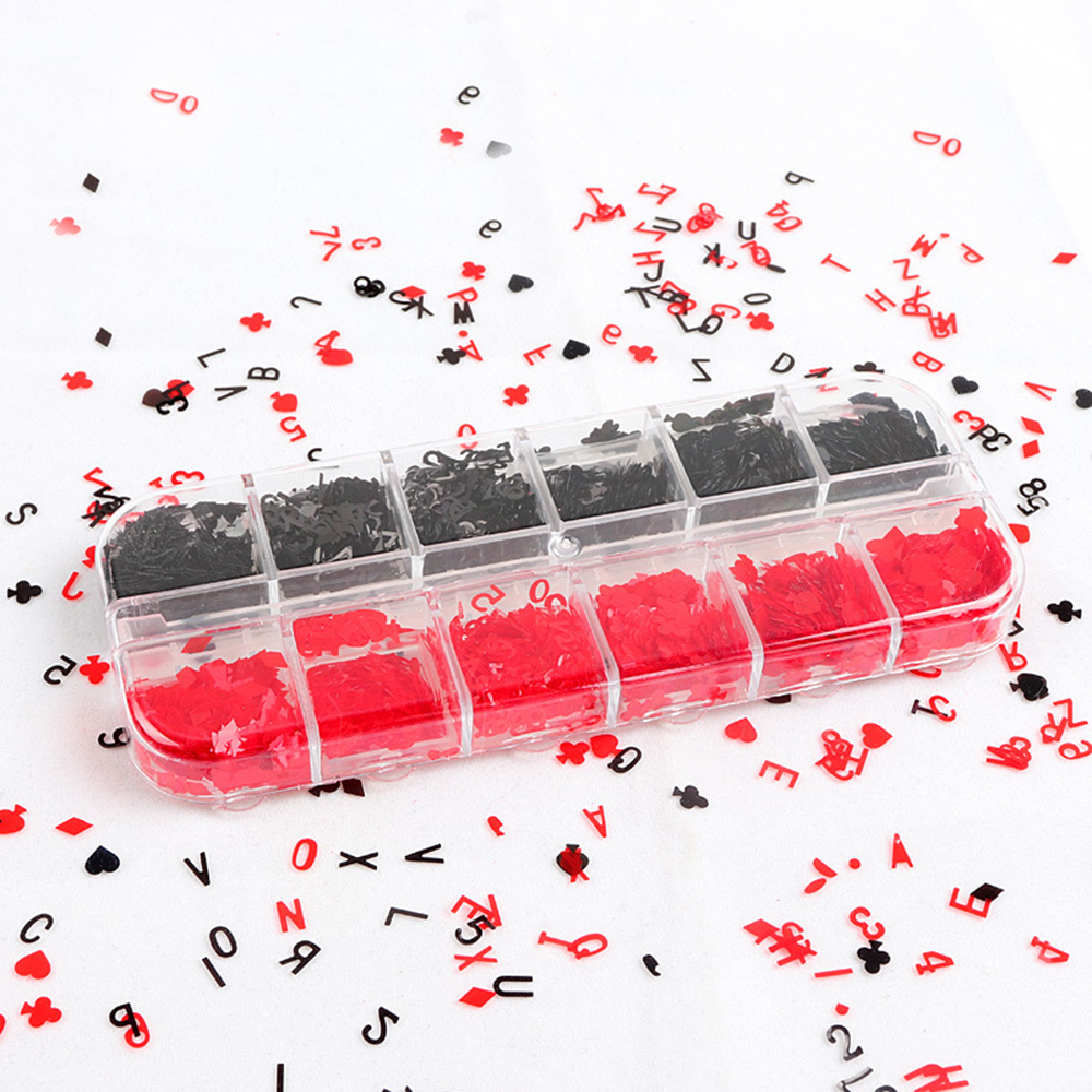 Hộp Phụ Kiện Kim Sa Trang Trí Móng Tay Nghệ Thuật Độc Đáo