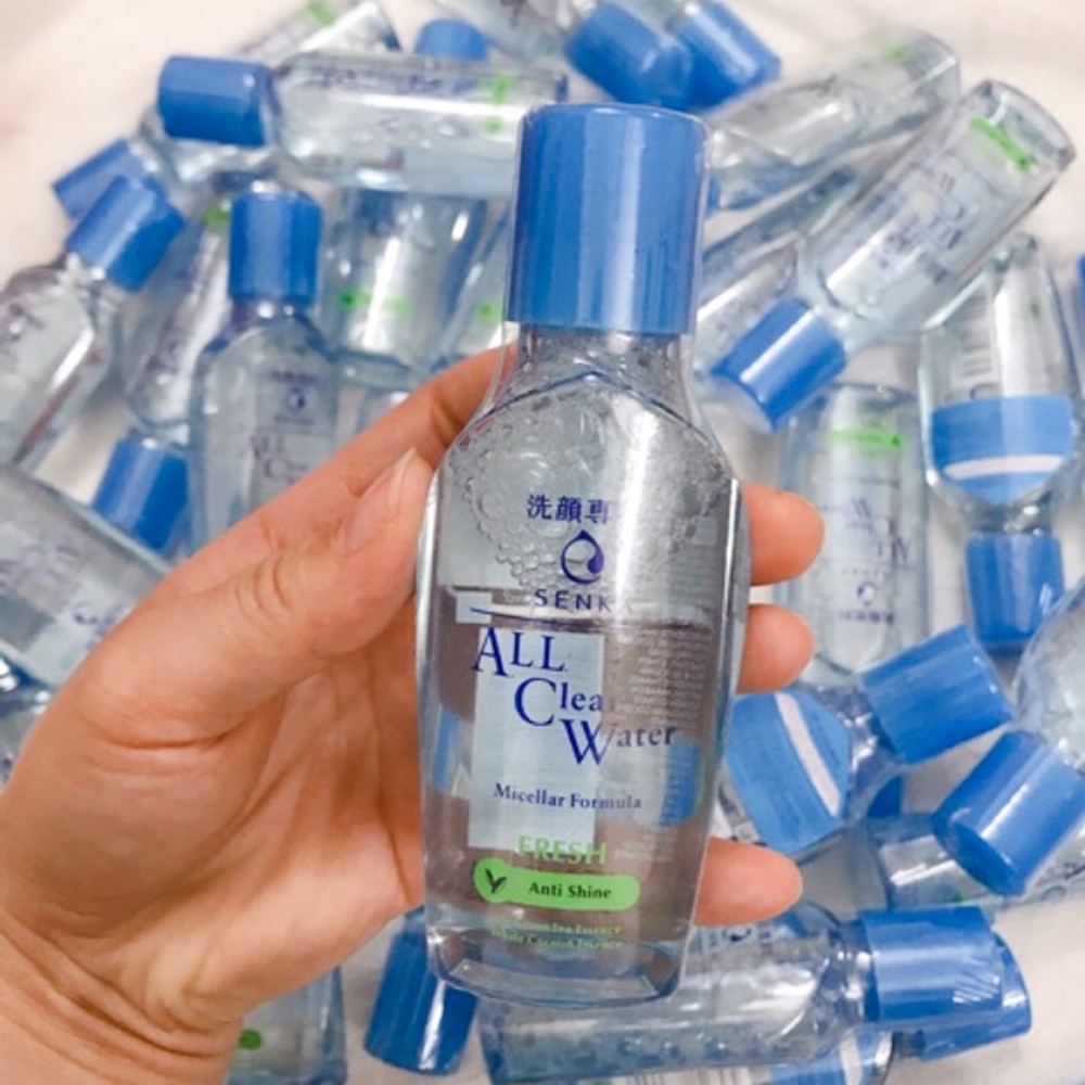 Nước Tẩy Trang Senka Ngừa Mụn, Kiểm Soát Nhờn 70ml All Clear Water Micellar Formula Fresh Anti Shine date T10/2022