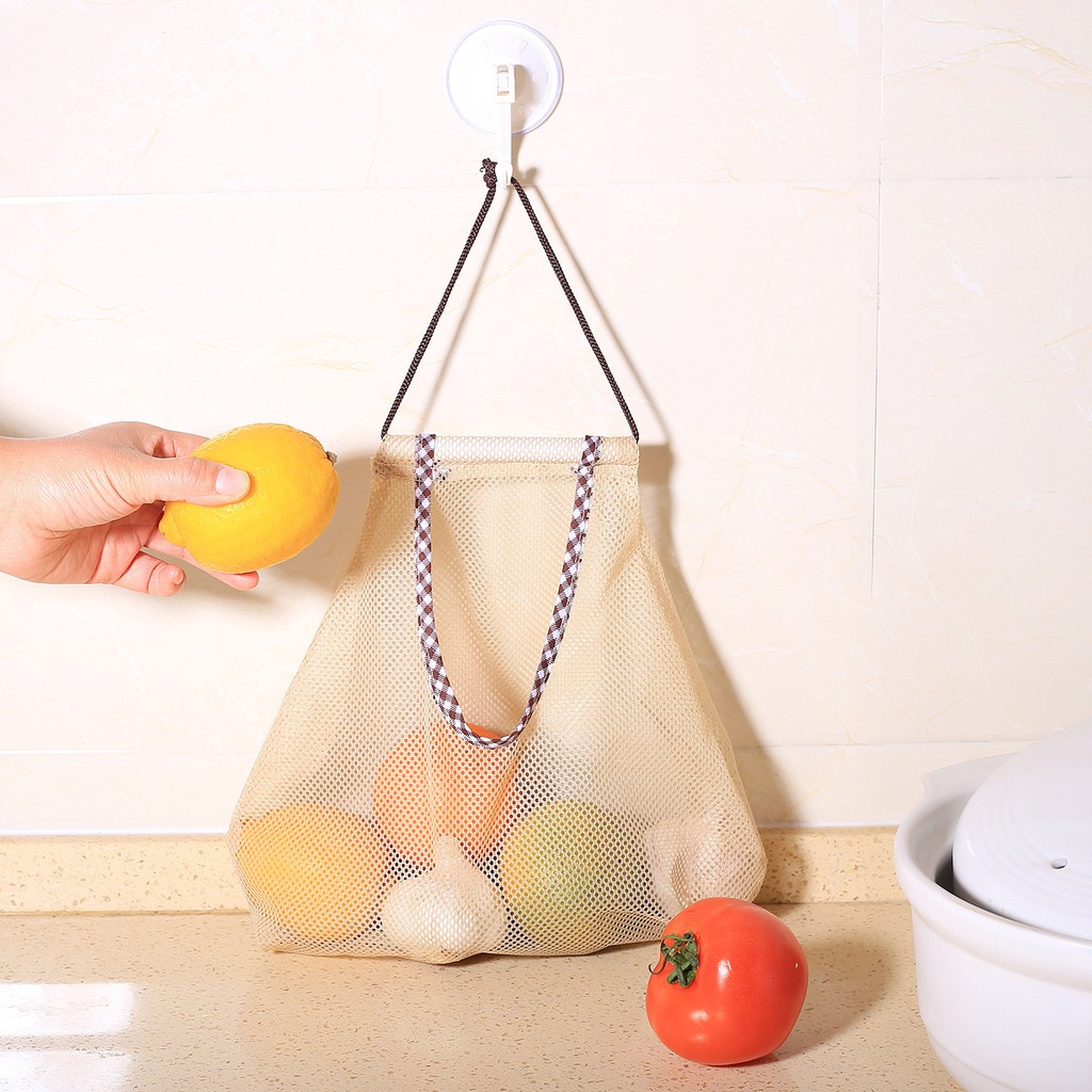 Túi Lưới Đựng Rau Củ Quả, Hành Tỏi Hay Đựng Đồ Mỹ Phẩm - Treo Nhà Bếp Tiện Dụng