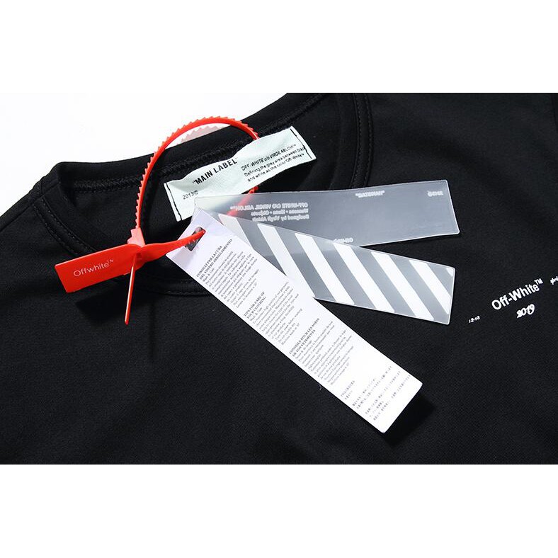 Áo thun off-white tay ngắn chất cotton in chữ thời trang