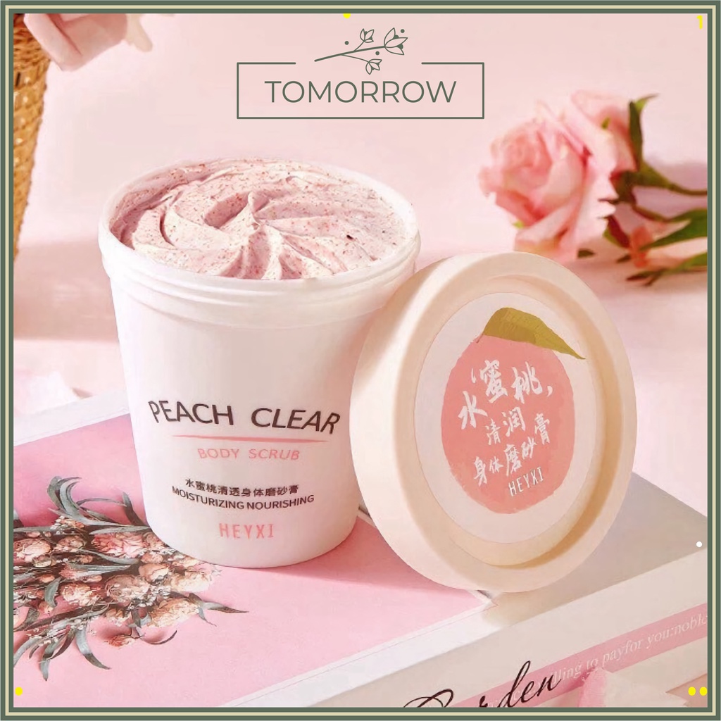 Tẩy Da Chết Body Hương Đào Heyxi Peach Clear Cực Quyến Rũ 200g