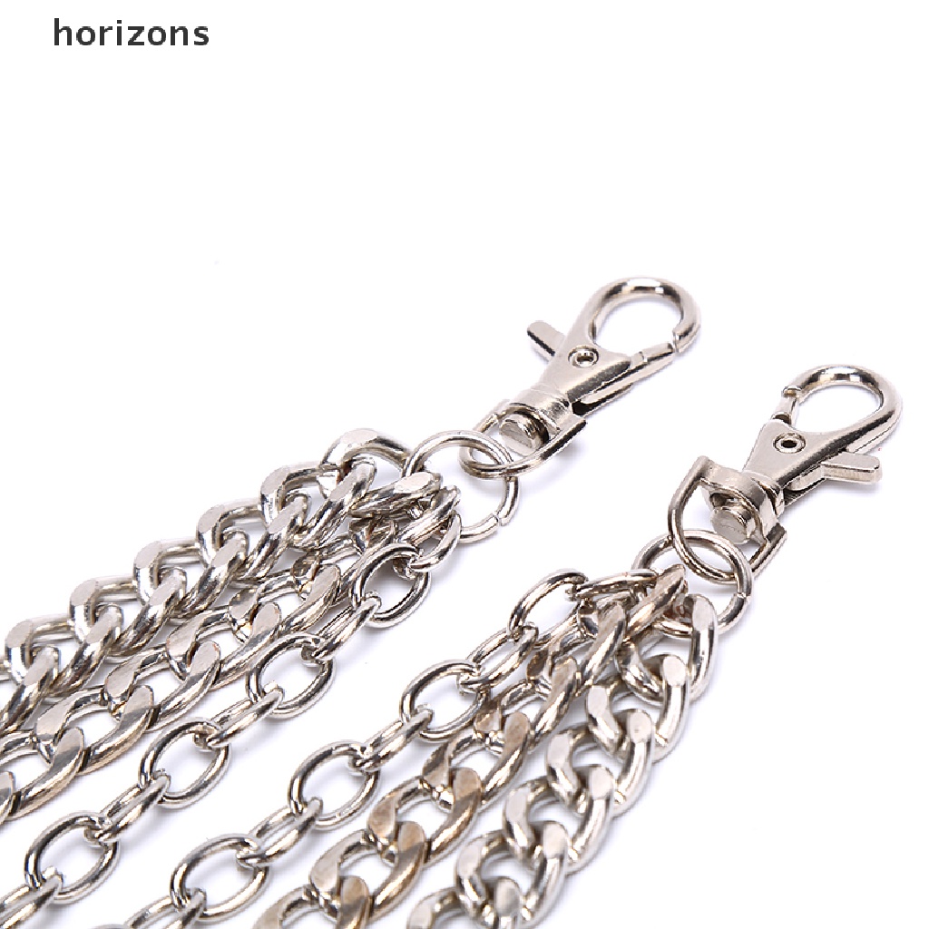 [horizons] Móc Khóa Dây Xích 3 Lớp Bằng Thép Không Gỉ Cho Thắt Lưng (h)
