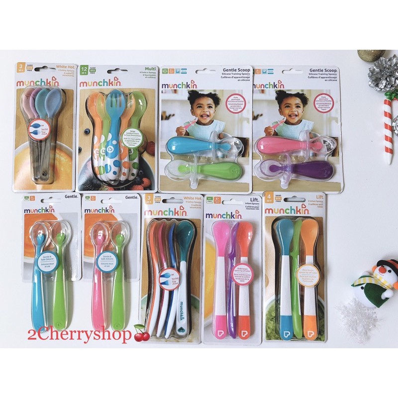 Set 2 thìa ăn dặm Sillicon Munchkin