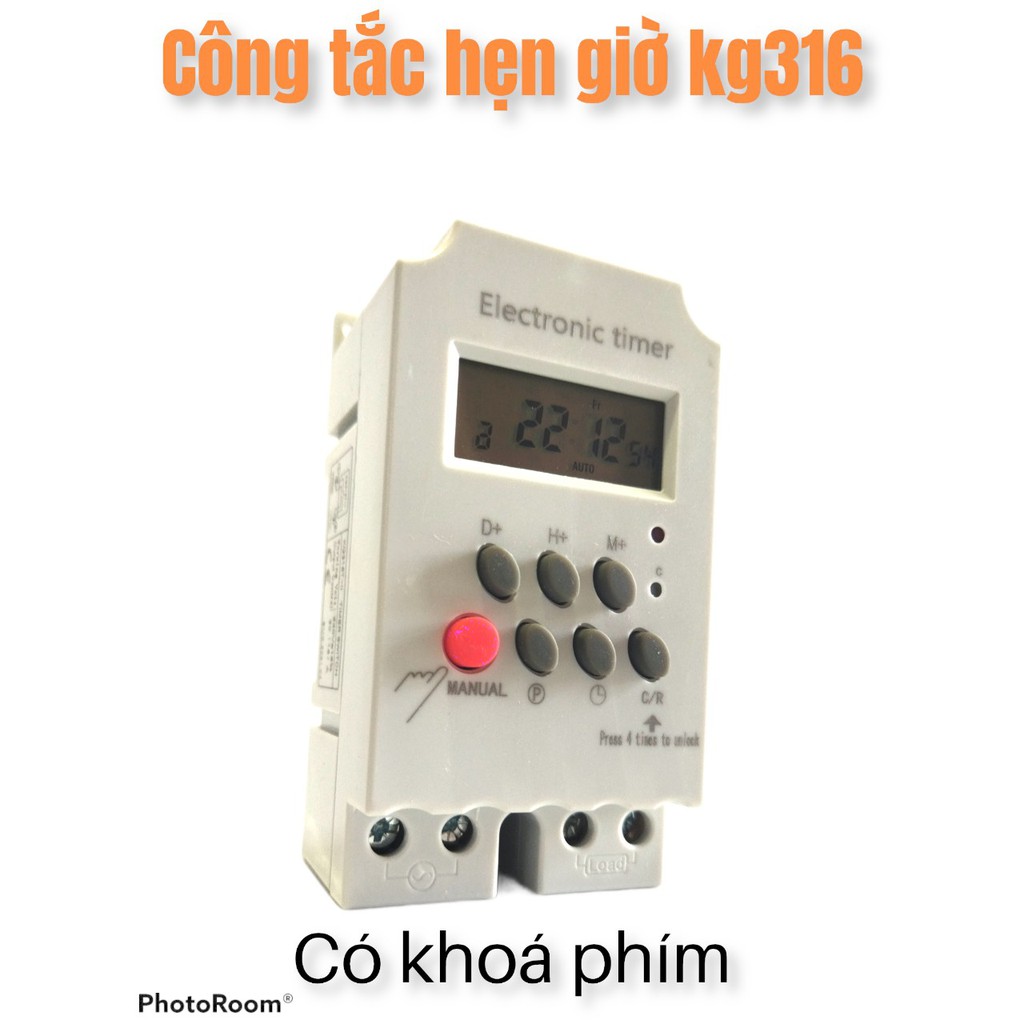 Công tắc hẹn giờ KG316 TII + contactor 18A/220v,hẹn giờ công suất cao, an toàn đủ bộ cho khách sử dụng