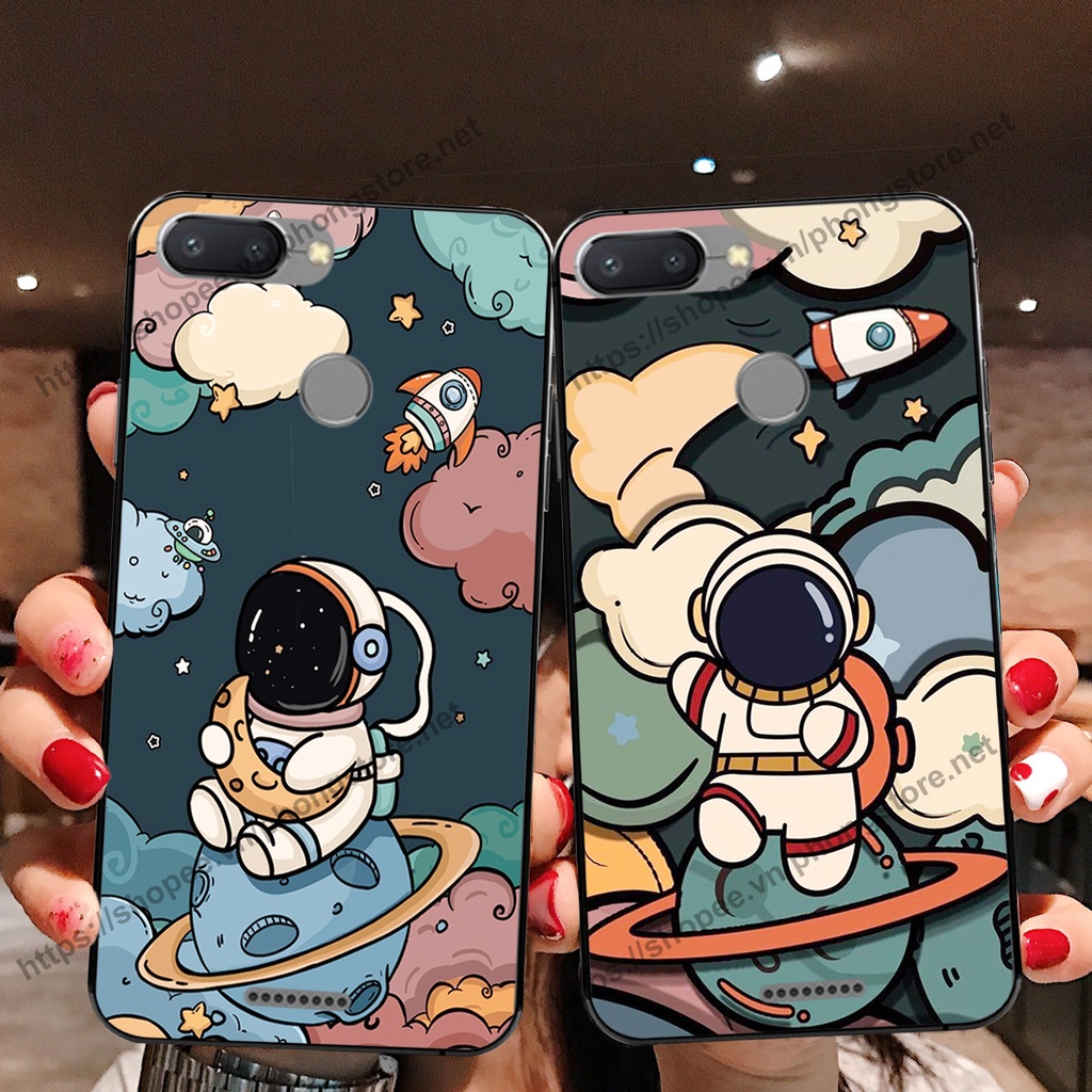 Ốp lưng Xiaomi Redmi 6 / Redmi 6A vũ trụ phi hành gia cực hot siêu cute-rẻ-bền