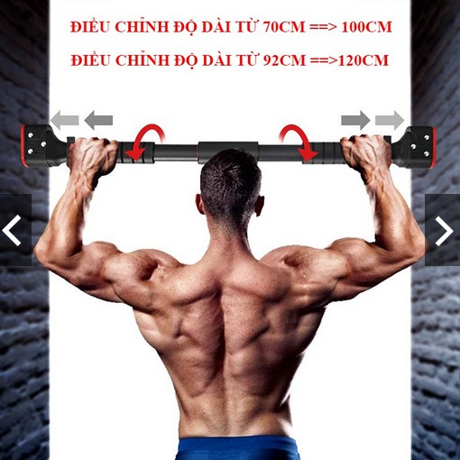 Xà Đơn Treo Tường 2021 Chốt Chống Xoay Chịu Lực 250kg + Tặng Kèm Găng Tay Tập