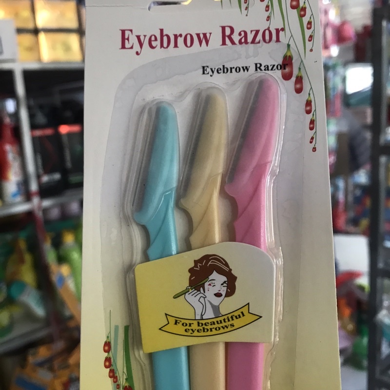 1 vỉ 3 cái dao tỉa lông mày hiệu EYEBROW RAZOR