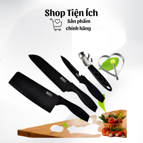 Bộ dao 5 món Nhật Bản Buck -T chất liệu thép hợp kim chống rỉ, sắc bén, tiện lợi (Shop Tiện Ích)