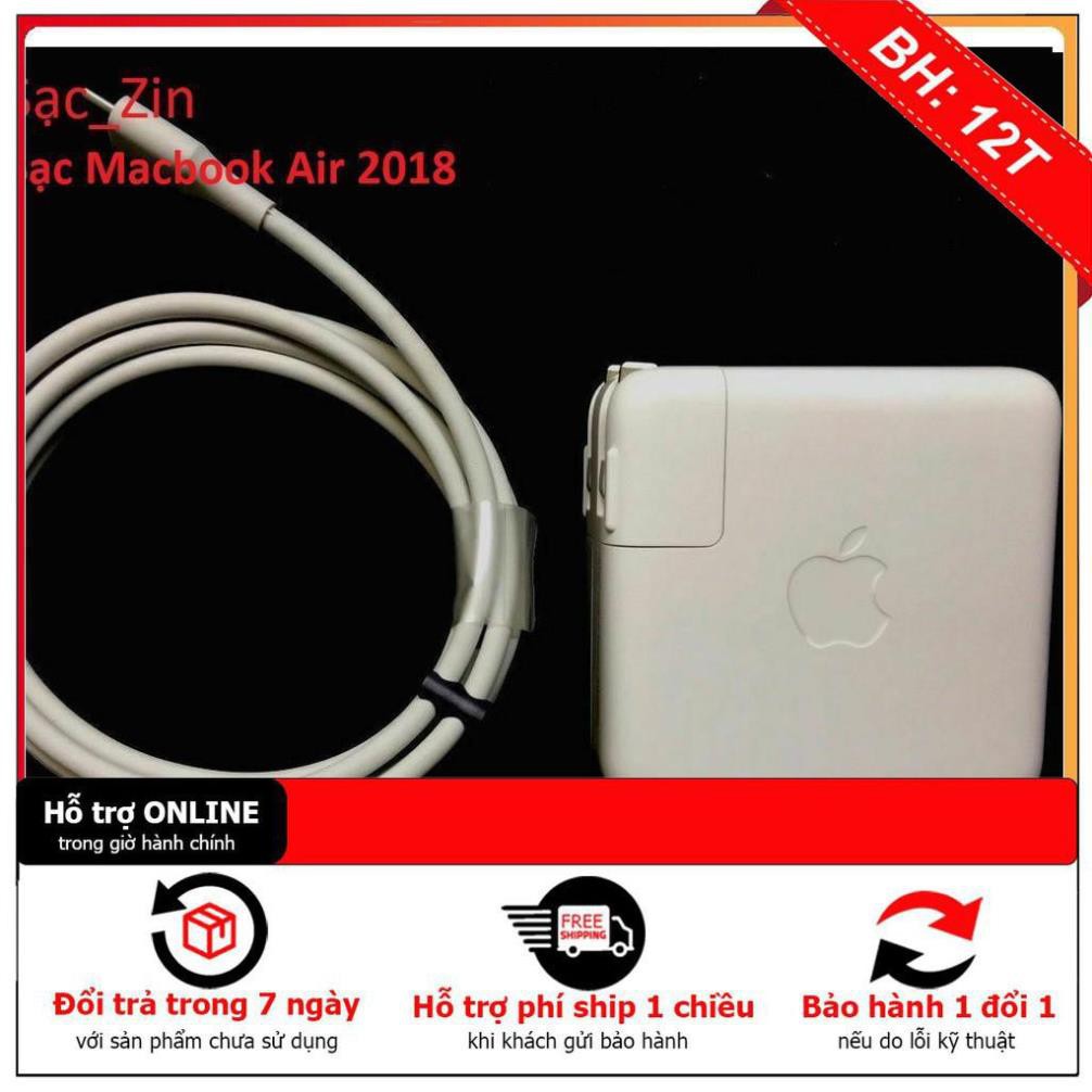 [Mã 11ELSALE hoàn 7% đơn 300K] [BH 12TH]⚡️[Sạc zin]Sạc Macbook Air 2018
