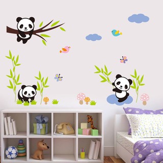 Hình Dán Tường Gấu Trúc Bằng Vinyl