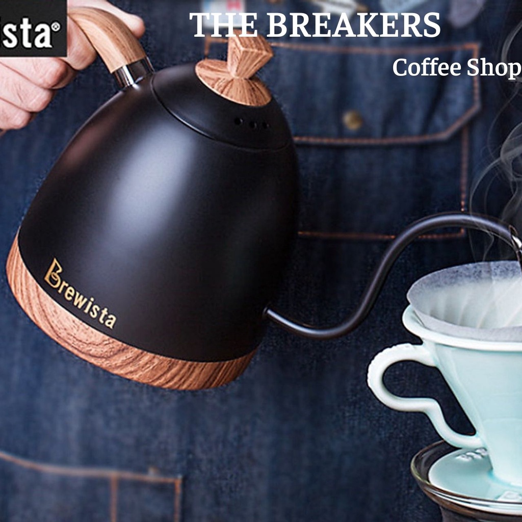 Ấm Đun Cảm Ứng Chuyên Dụng Rót Cà Phê Brewista Kettle 600ml - Đen Gỗ