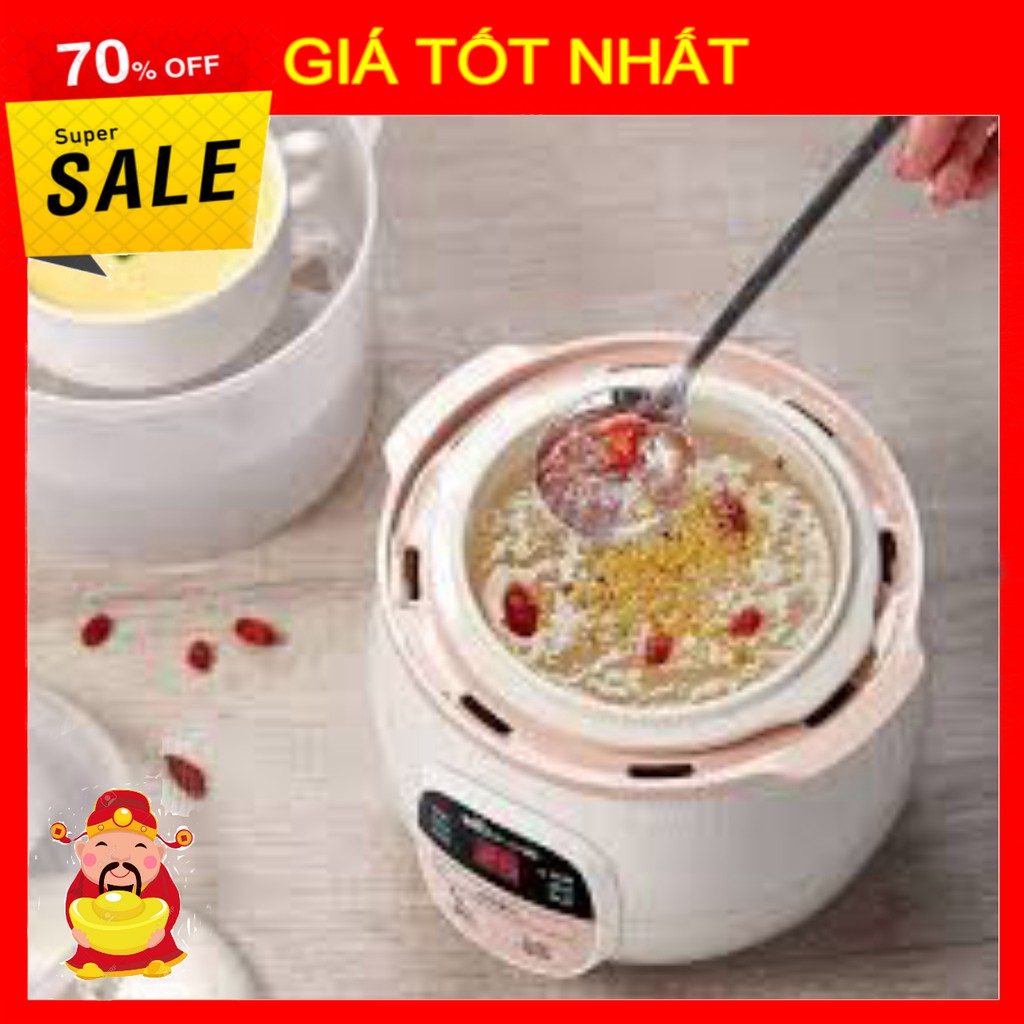 [ GIÁ TỐT NHẤT ]  Nồi nấu cháo ninh hầm cách thuỷ cho bé Chính Hãng Bear B08C1 (vừa nấu vừa hấp củ quả, trứng.. ) Nồi ăn